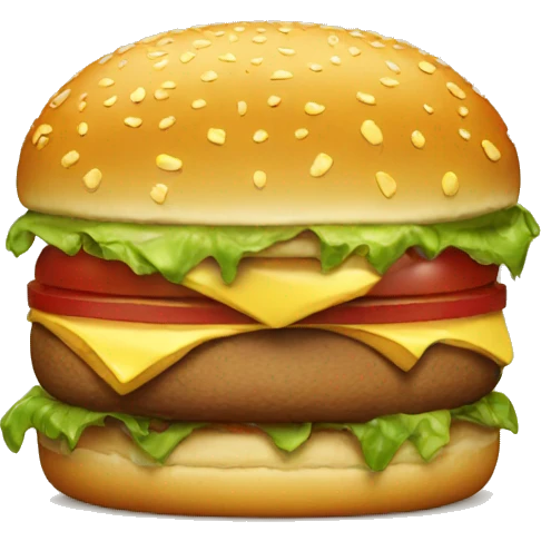 a burger crying emoji