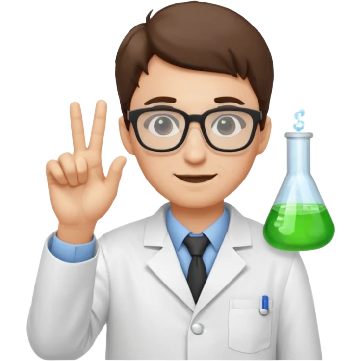 Nerd scientist emoji with those 🤓👆🥼 emoji