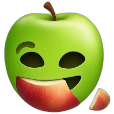 Elon mask eating an apple  emoji