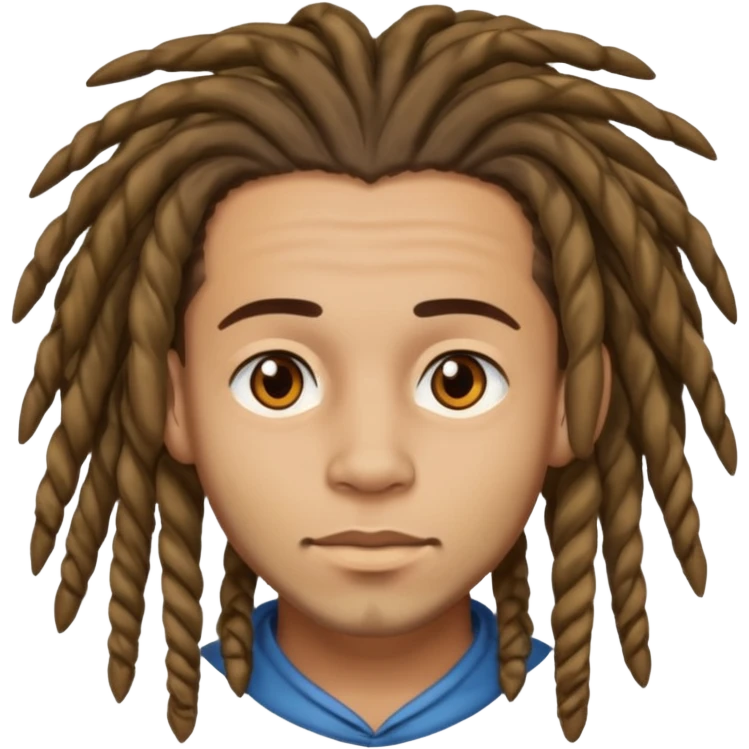 light skin man with dreadlocks emoji