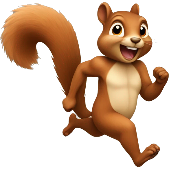 squirrel is running emoji