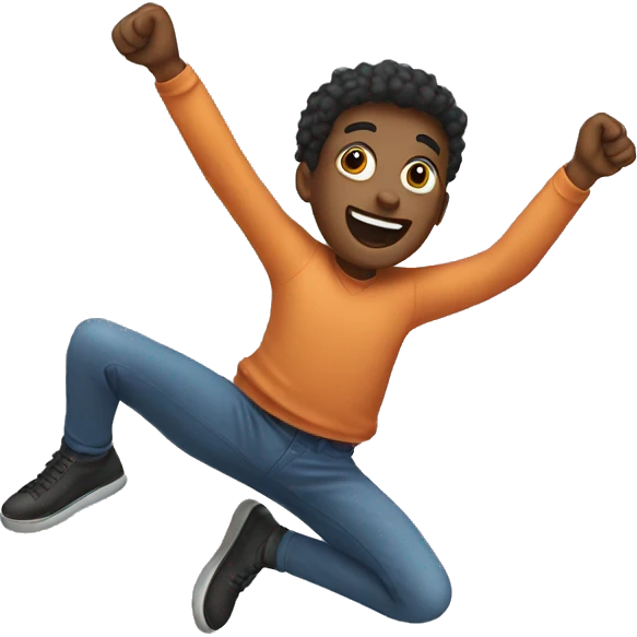 person doing star jump emoji