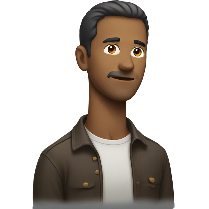 Man leaning on both sides emoji