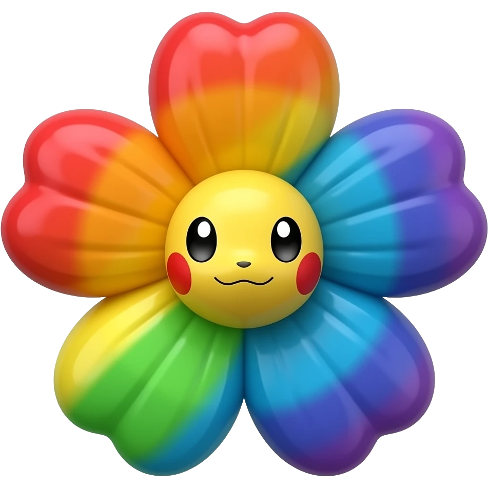 Flower rainbow full body pokemon! emoji