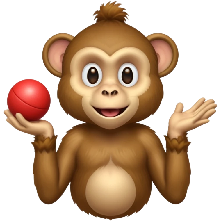 circus monkey juggling 2 balls emoji
