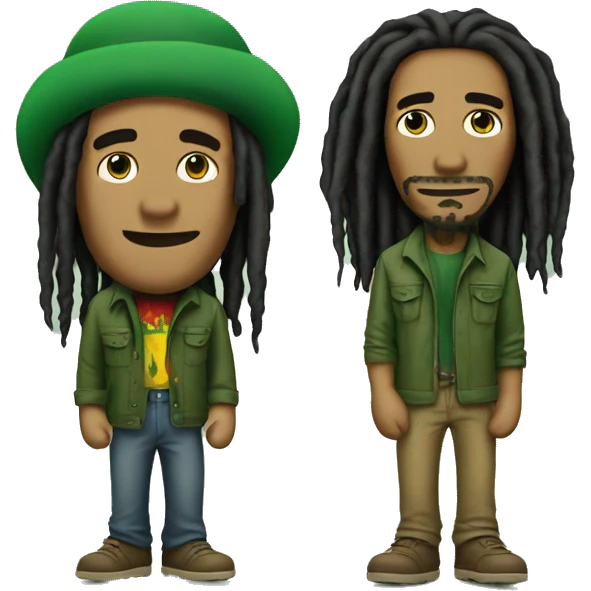 Bob Marley with joint emoji