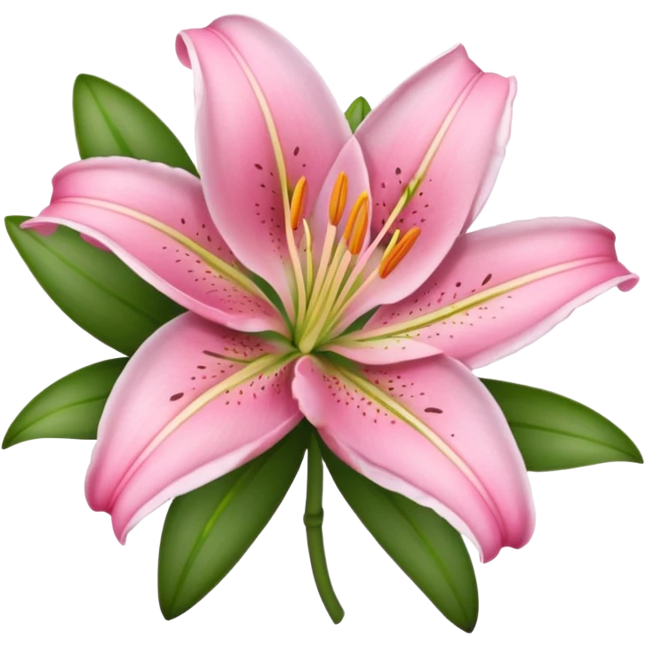 Pink lily  emoji