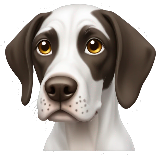 English pointer mixed with a lab dog breed emoji