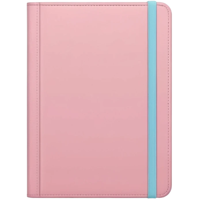 Pastel pink journal with soft cover, clean and elegant emoji