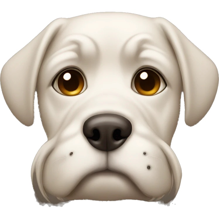 sad kissy face dog emoji