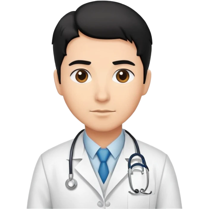 doctor with black hair emoji