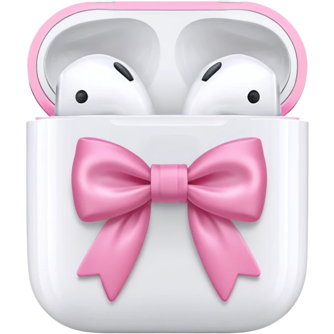 AirPods pink bow emoji
