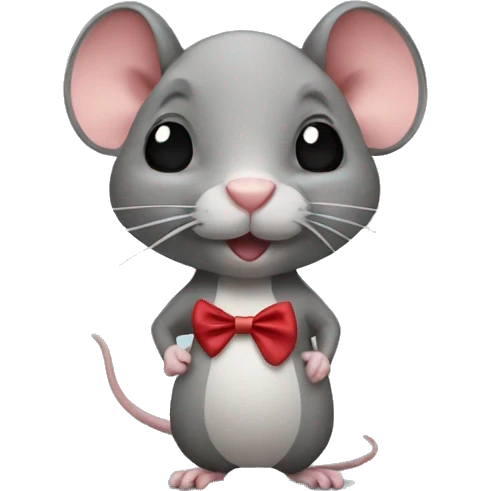 Rat with a bow emoji