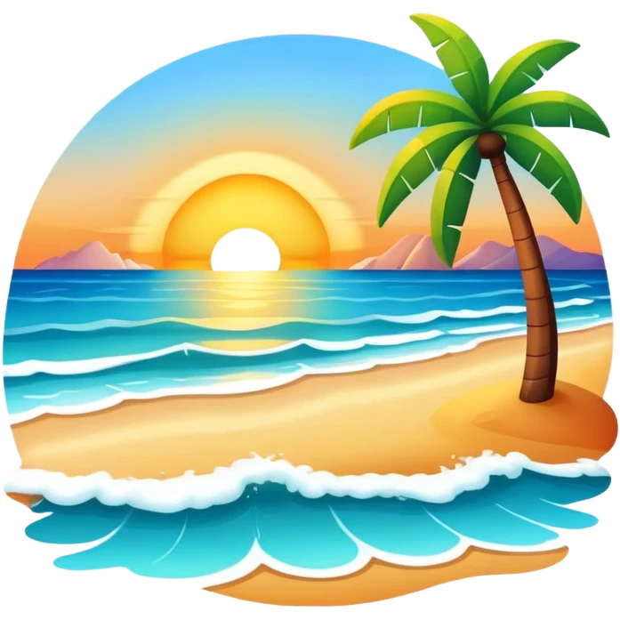 Beach sunrise emoji