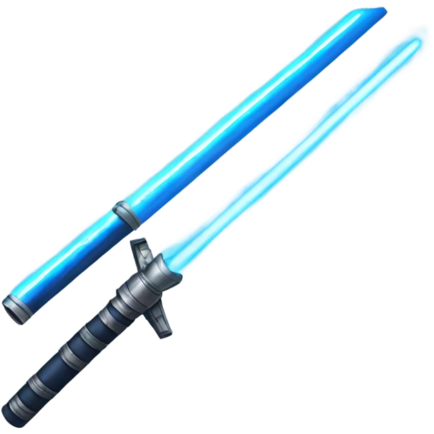 Blue lightsaber emoji