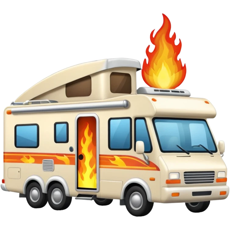 Class A motorhome. Add a fire and a tent emoji