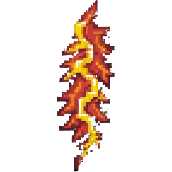 lightning bolt with yellow-red gradient emoji