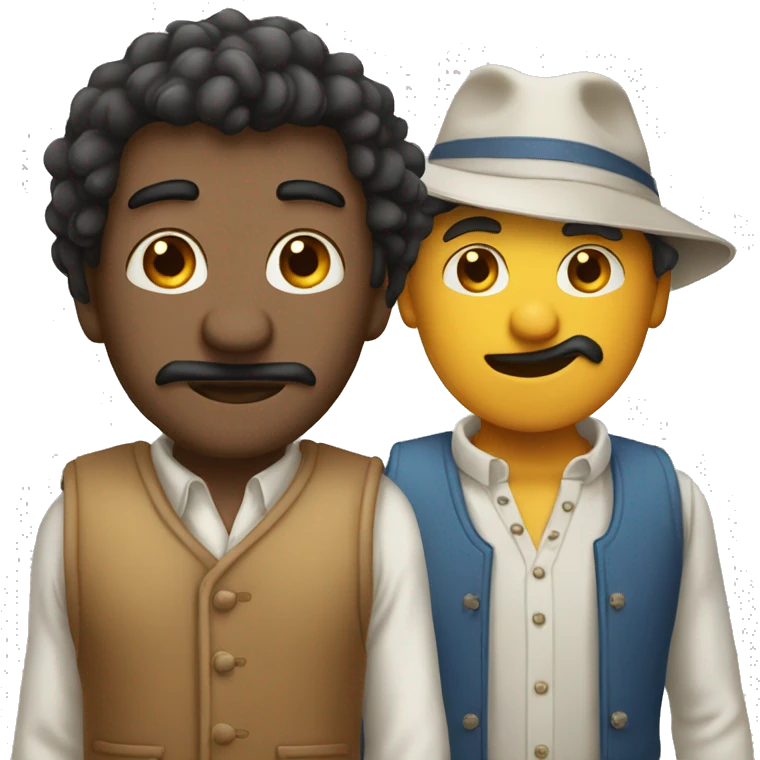 three crazy different mans and diferetent clothes emoji