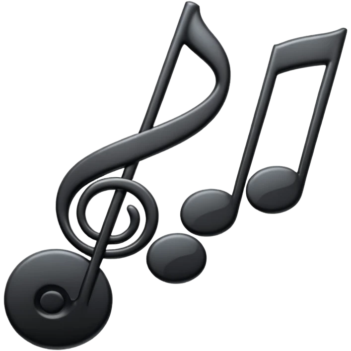 music notes appearing on a staff emoji