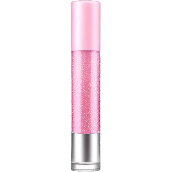 Light Pink sparkly lip gloss tube emoji