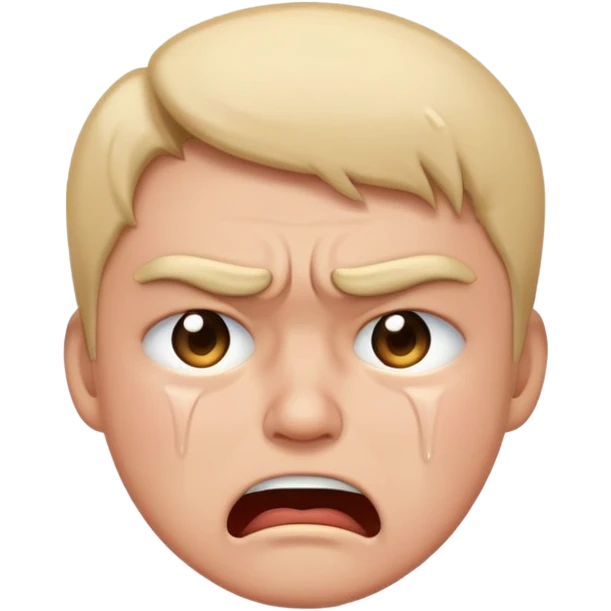 وجه يبكي ومعصب emoji