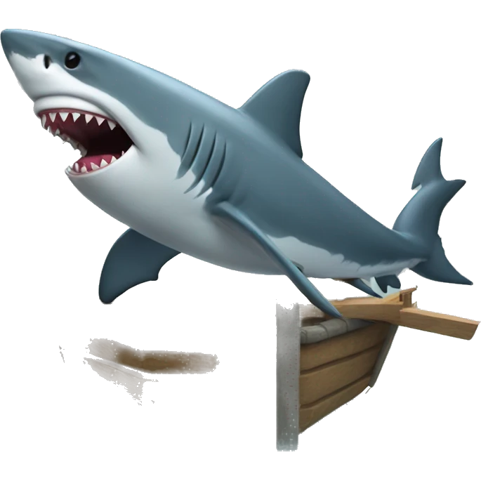 A shark on a raft  emoji