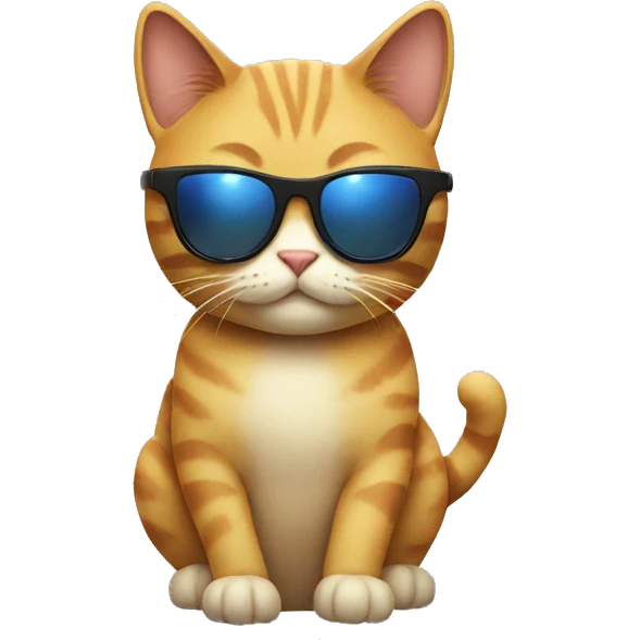 Cat with sunglasses emoji