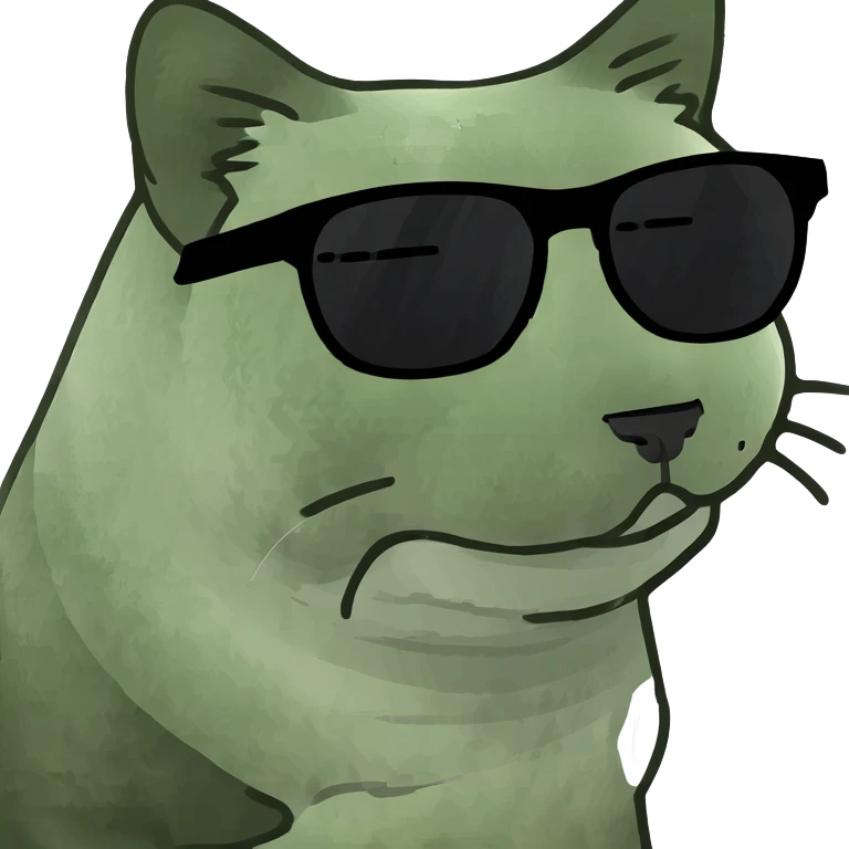Cat with sunglasses emoji