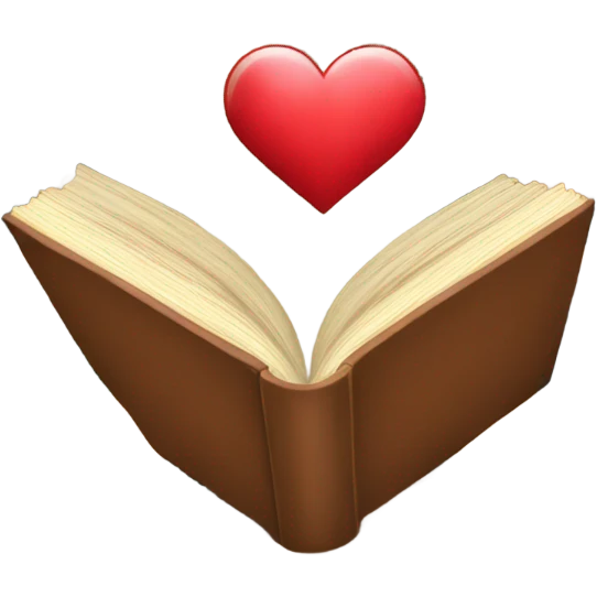 books with heart emoji