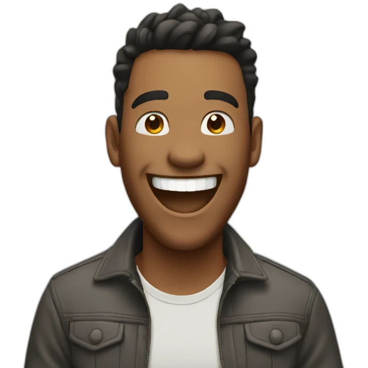 Alpha male laughing emoji