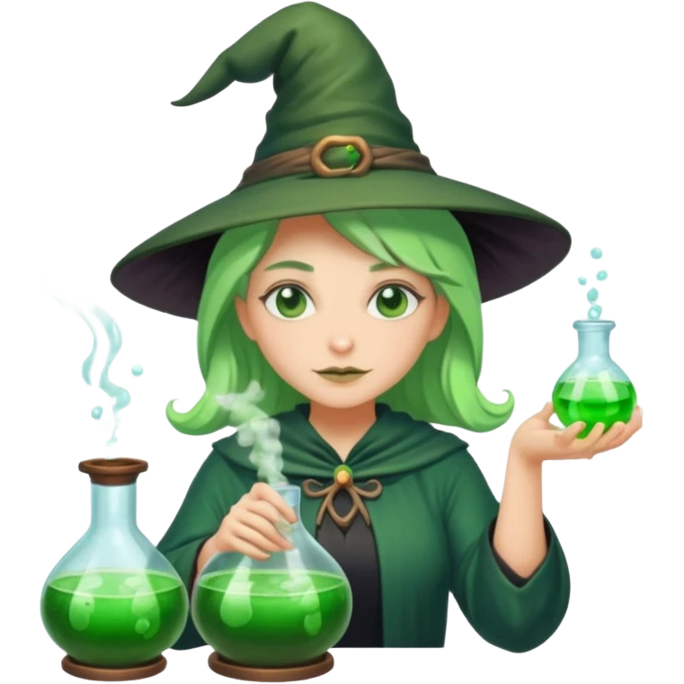 green witch cooking potion emoji