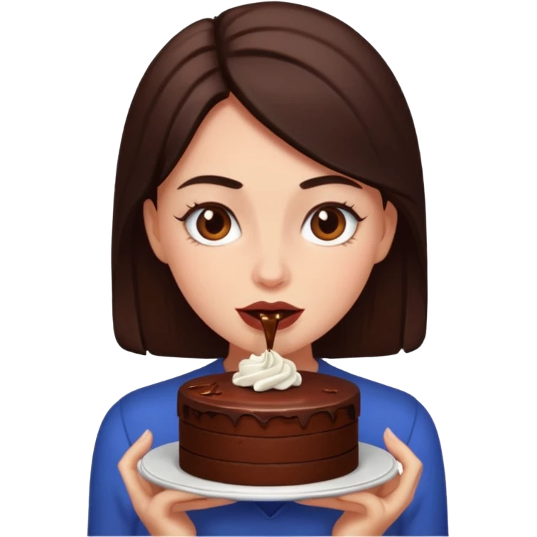 Nicole comiendo caca emoji