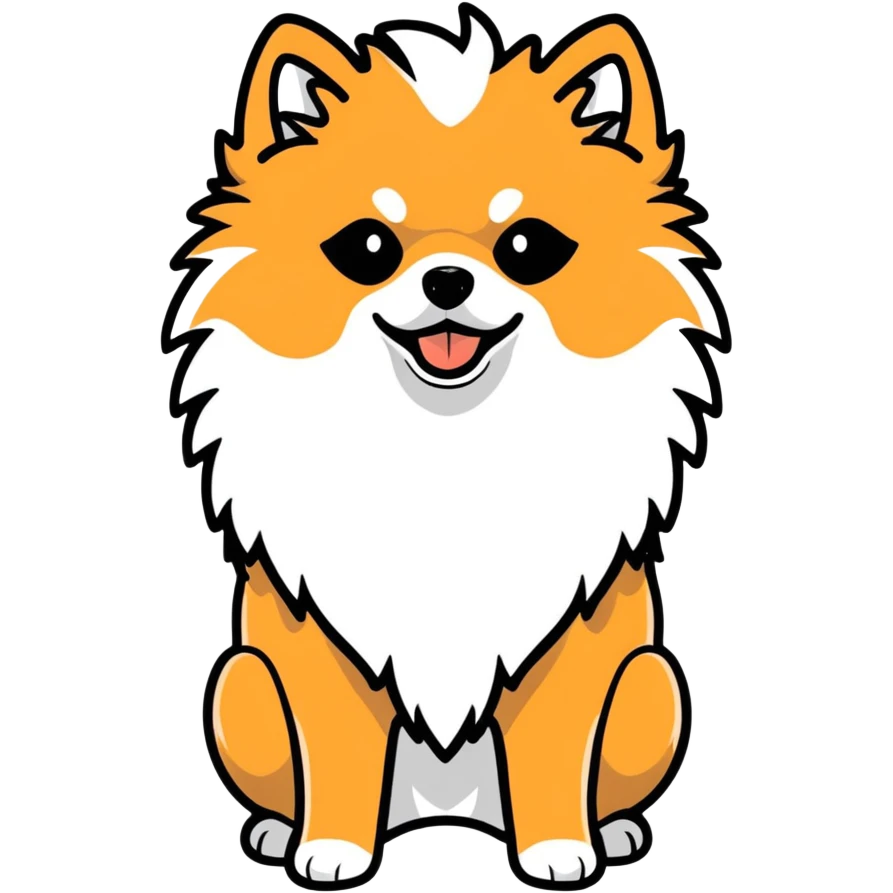 Pomeranian with Mohawk  emoji
