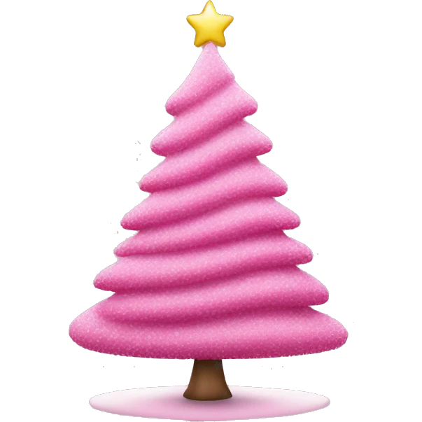 Pink Christmas tree emoji