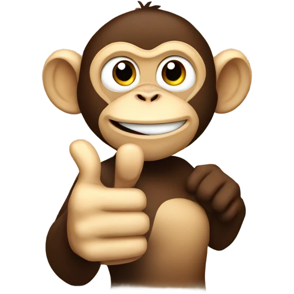 Monkey thumbs up emoji