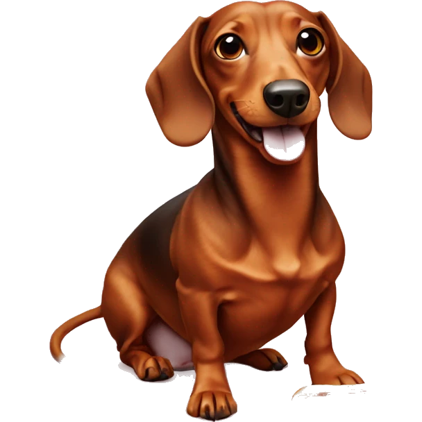 Dachshund with hot dog emoji