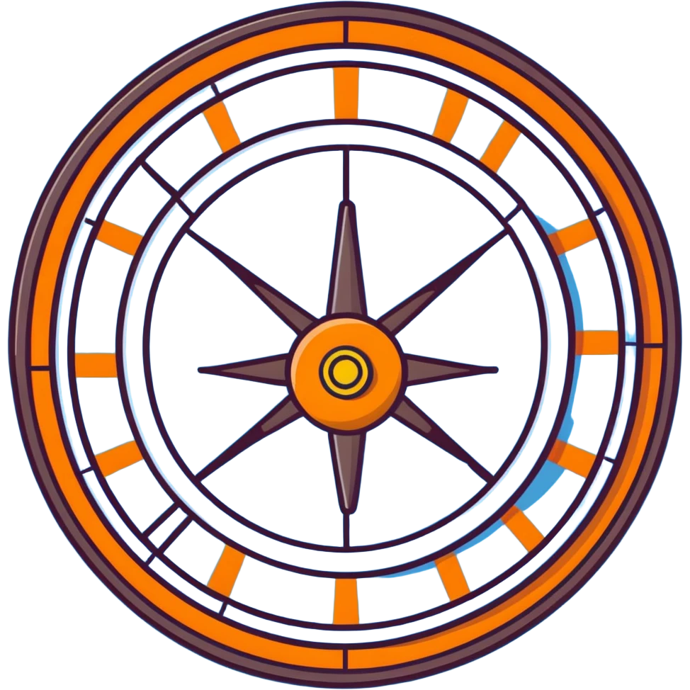 orange roulette wheel emoji