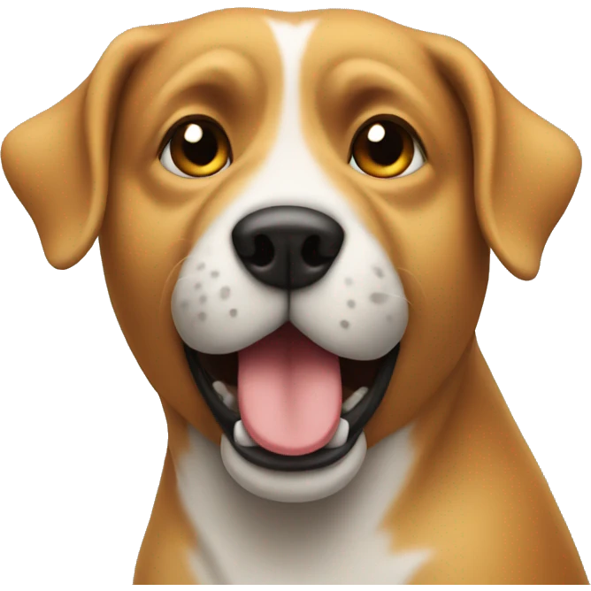 Dog drinking a beer emoji