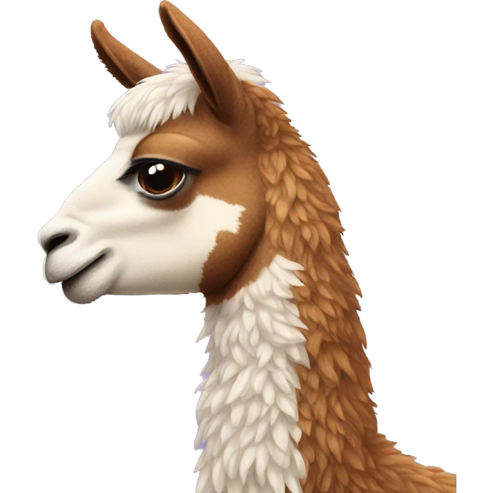 llama holding hooves up next to face emoji