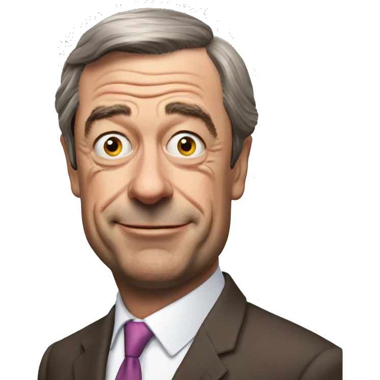 Nigel Farage side profile pog expression emoji