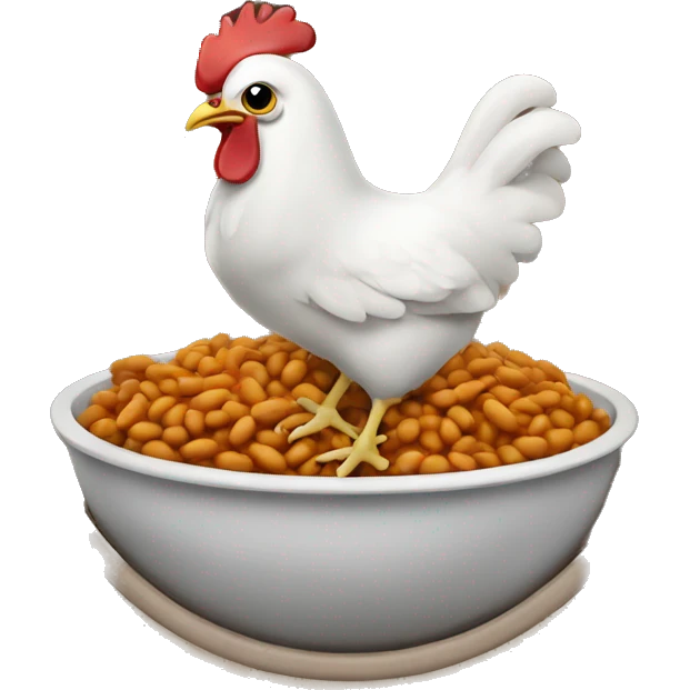 Chicken and beans emoji