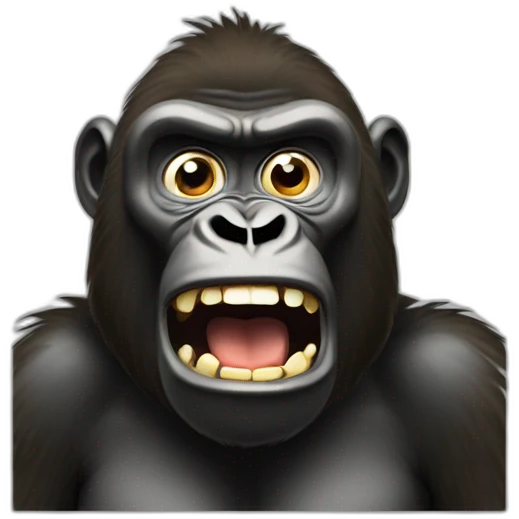 Shocked gorila emoji
