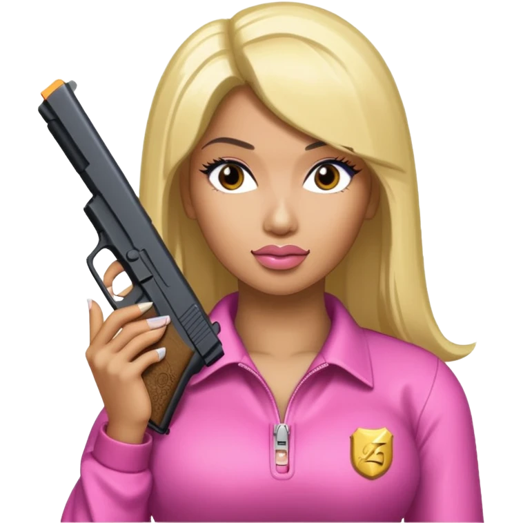 nicki manaj with a glock emoji