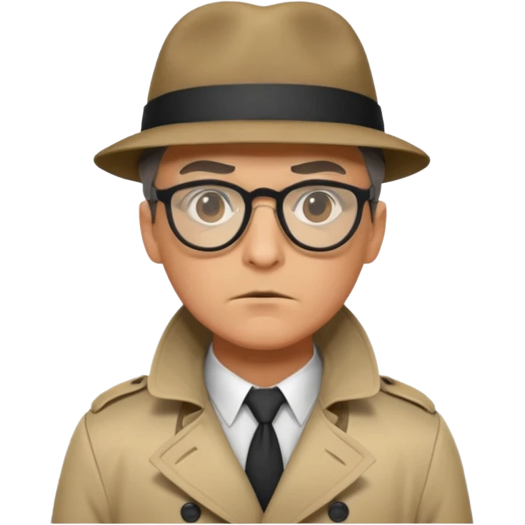 a detective with glasses and a mask emoji