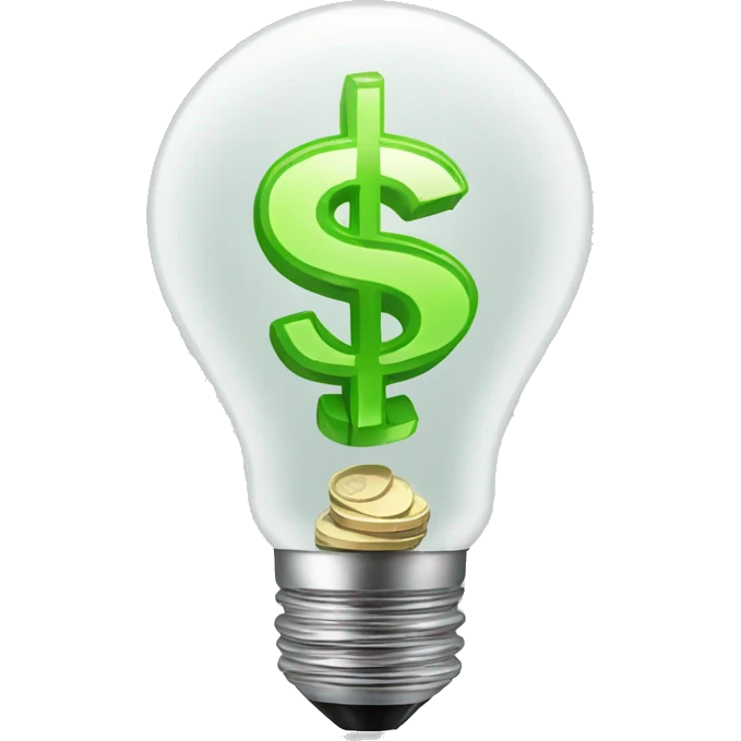 bulb with money inside emoji