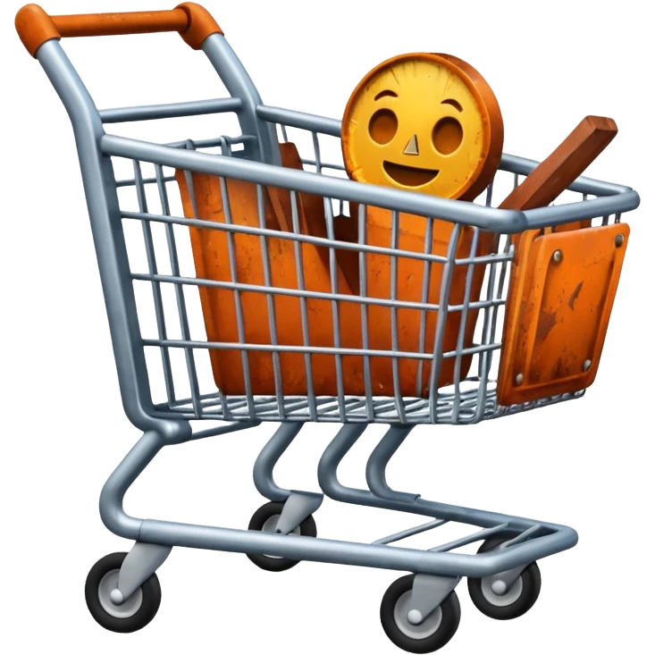 shopping cart damaged emoji