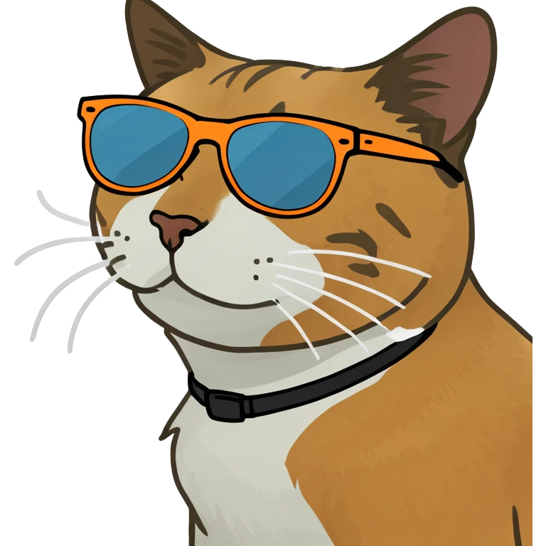 Cat with sunglasses emoji