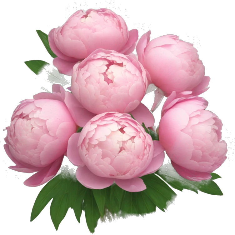 Bouquet of pink peonies emoji
