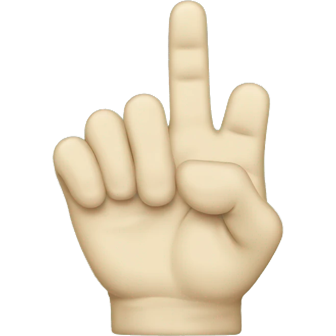 Up index finger in green color emoji