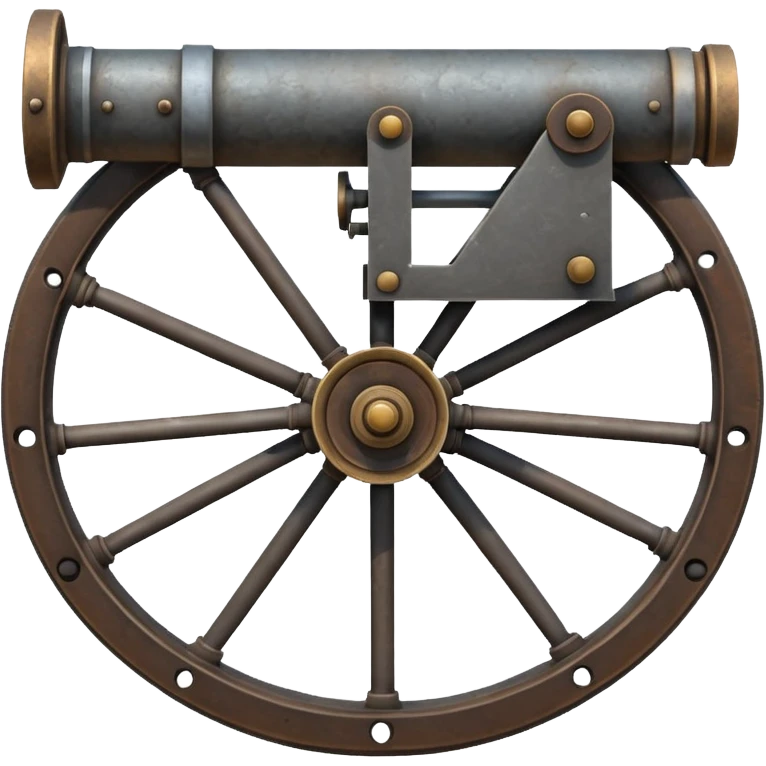 The cannon must have a single wheel. emoji